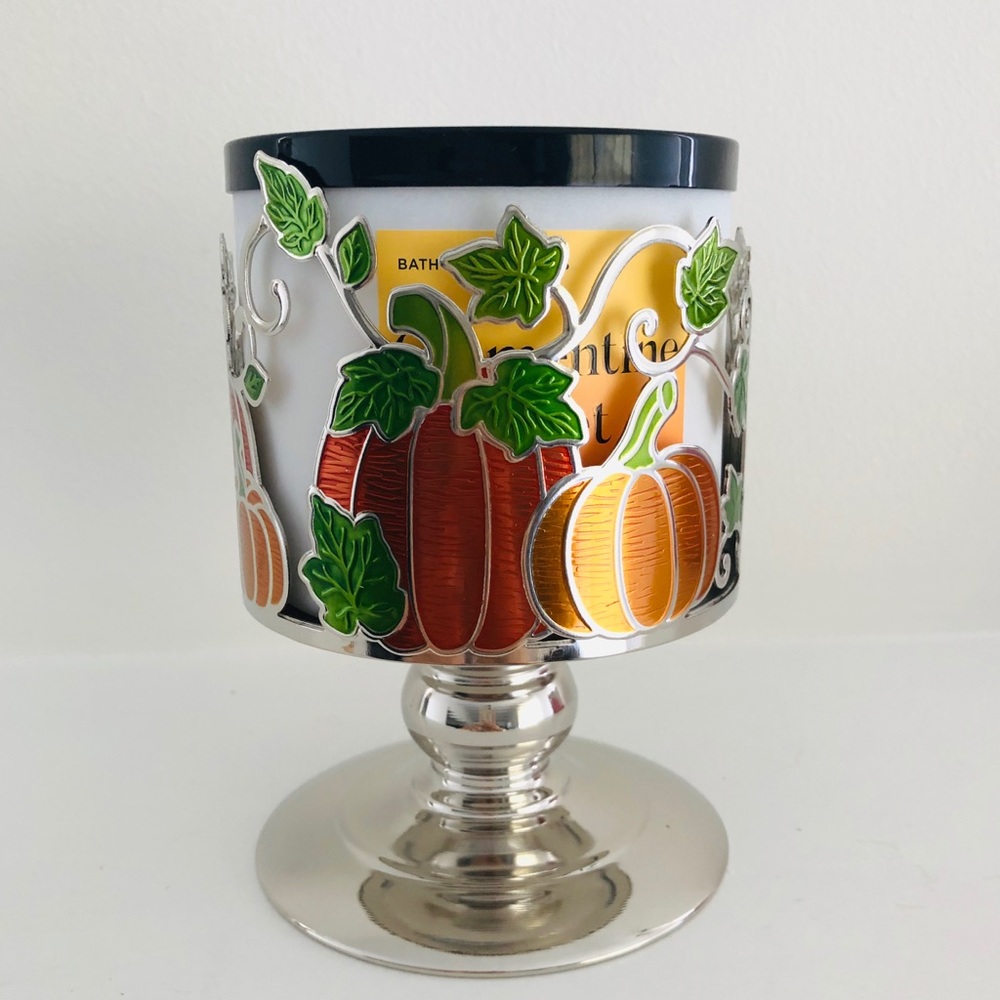 BBW Pumpkin Fall Candle Holder - Picture 2 of 3